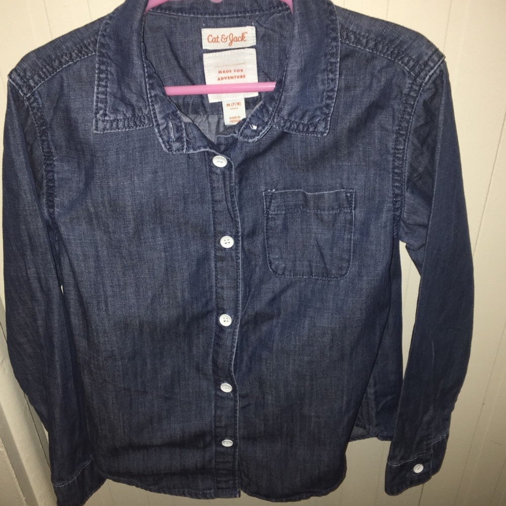 Cat & Jack Denim Button up Top